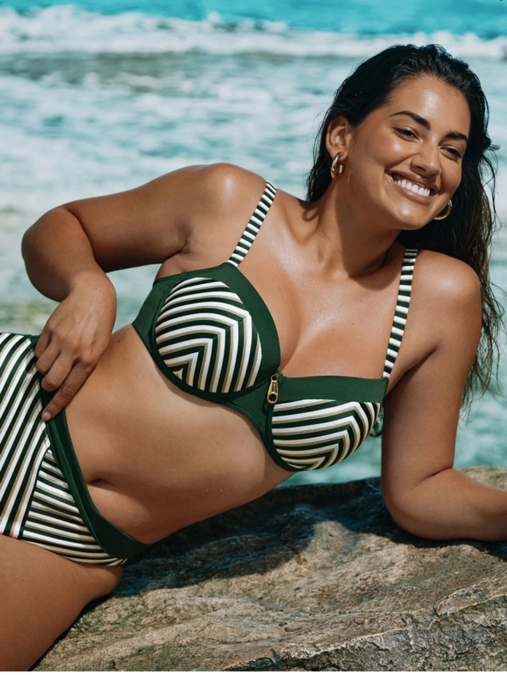 Prima Donna La Concha full cup bikini top bottoms matching set malachite 34D
